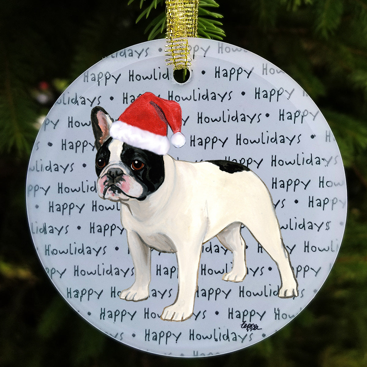 French Bulldog Christmas Ornament