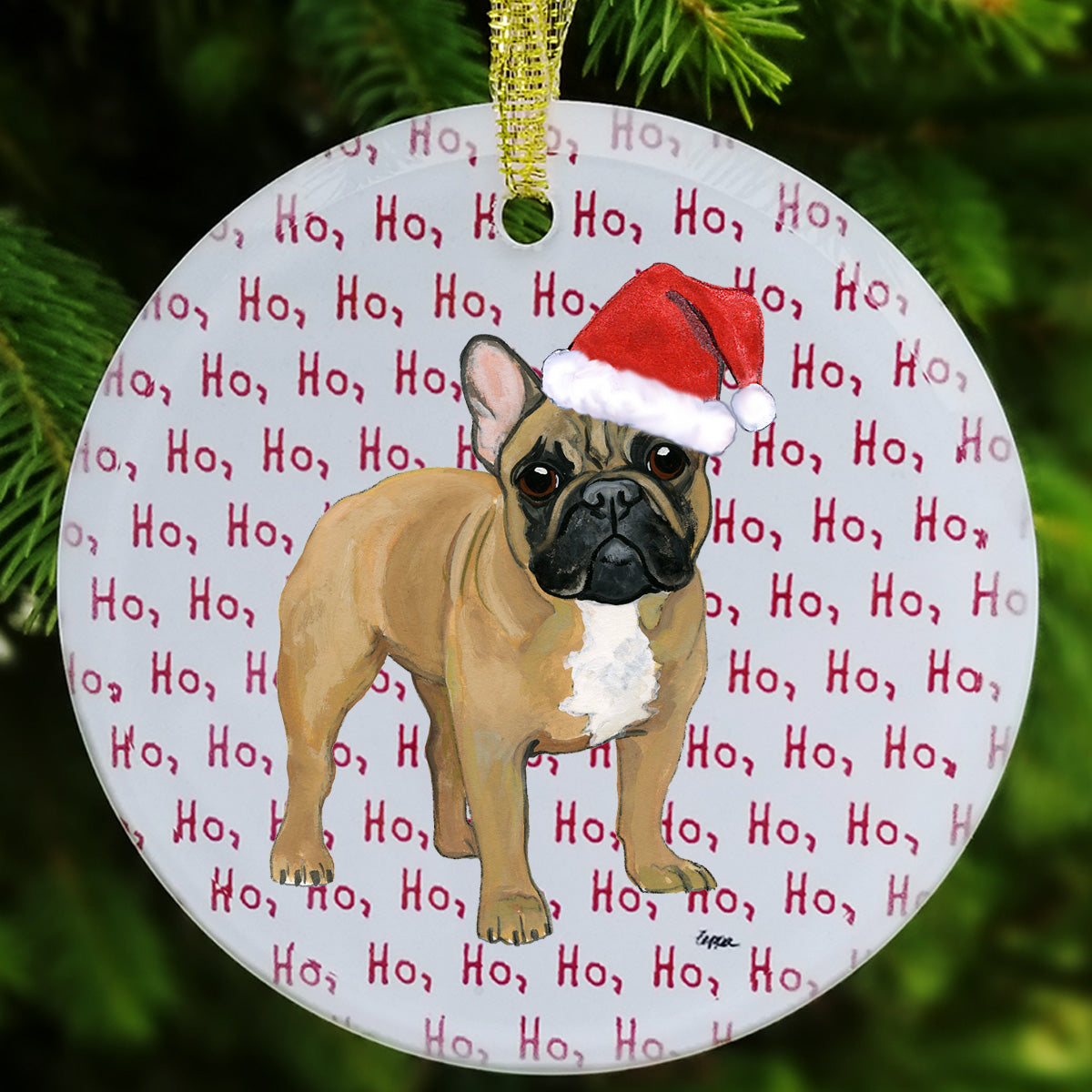 French Bulldog Christmas Ornament