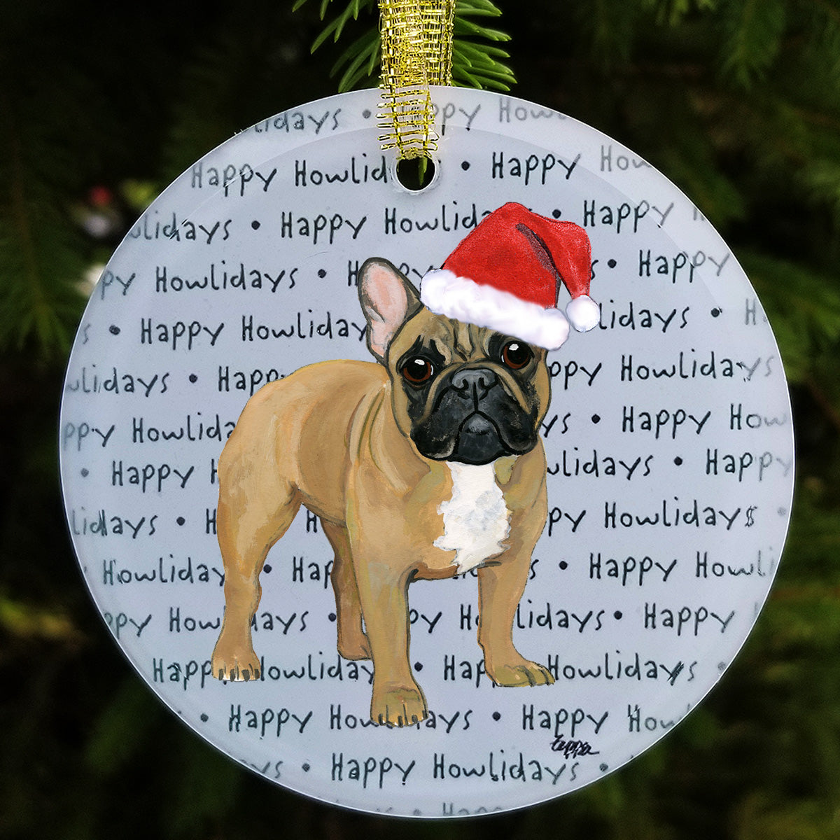 French Bulldog Christmas Ornament