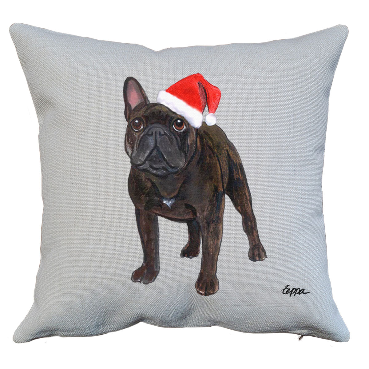 French Bulldog Santa Pillow