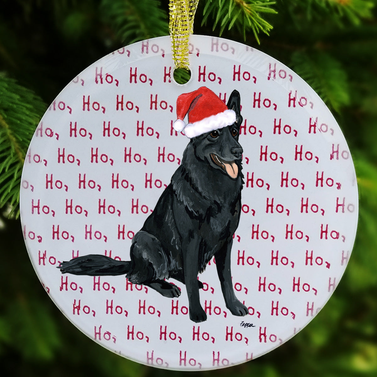 German Shepherd Christmas Ornament