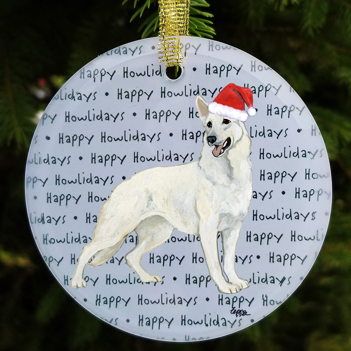 German Shepherd Christmas Ornament