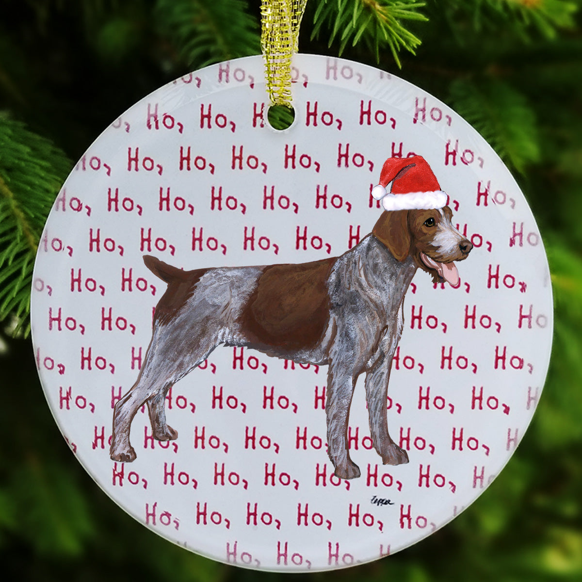 German Wirehaired Pointer Christmas Ornament