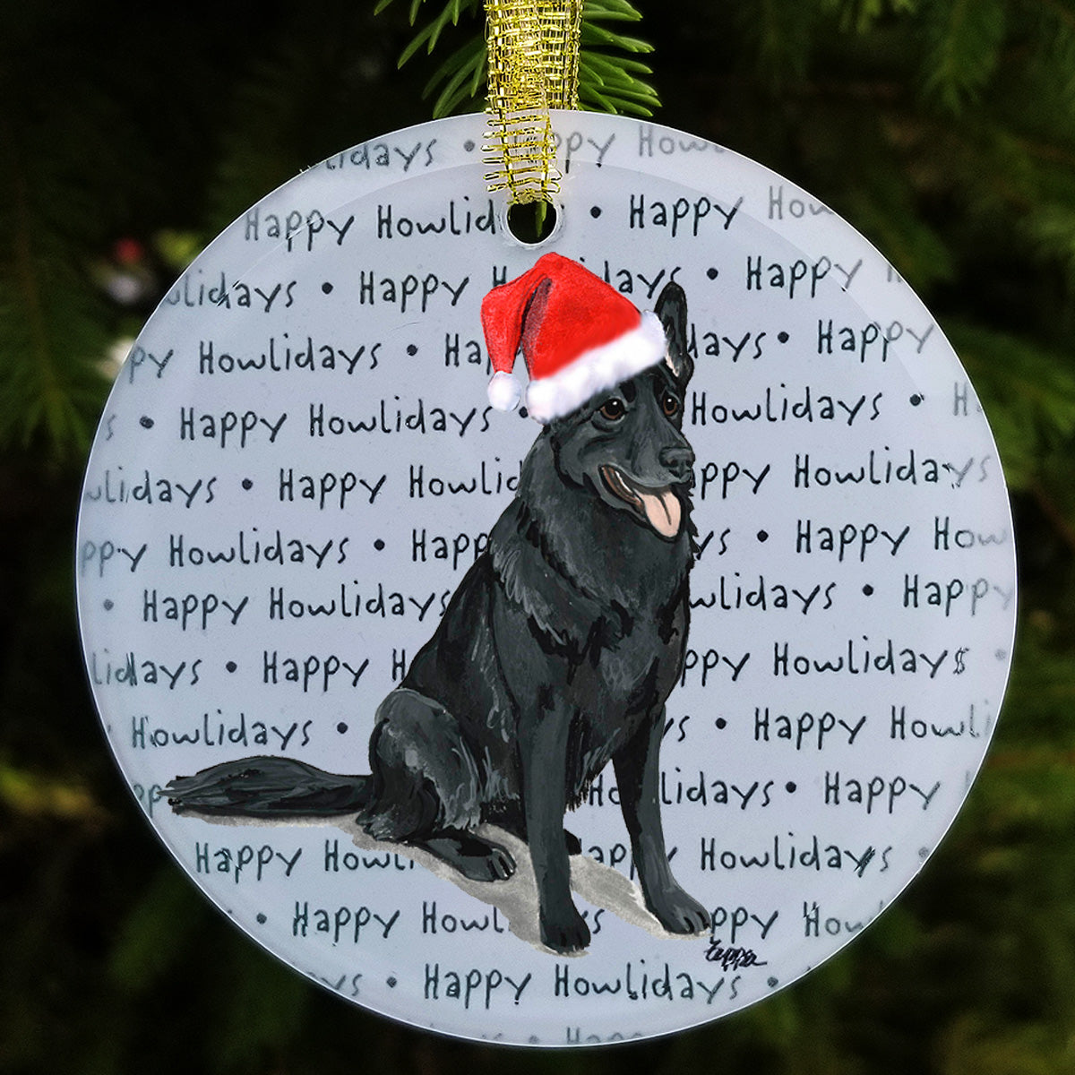 German Shepherd Christmas Ornament