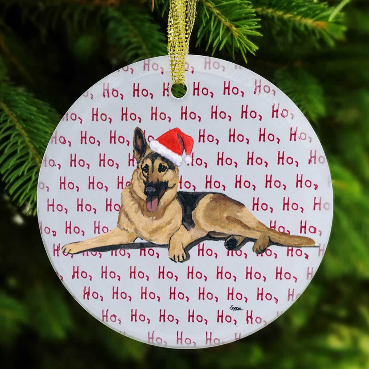 German Shepherd Christmas Ornament