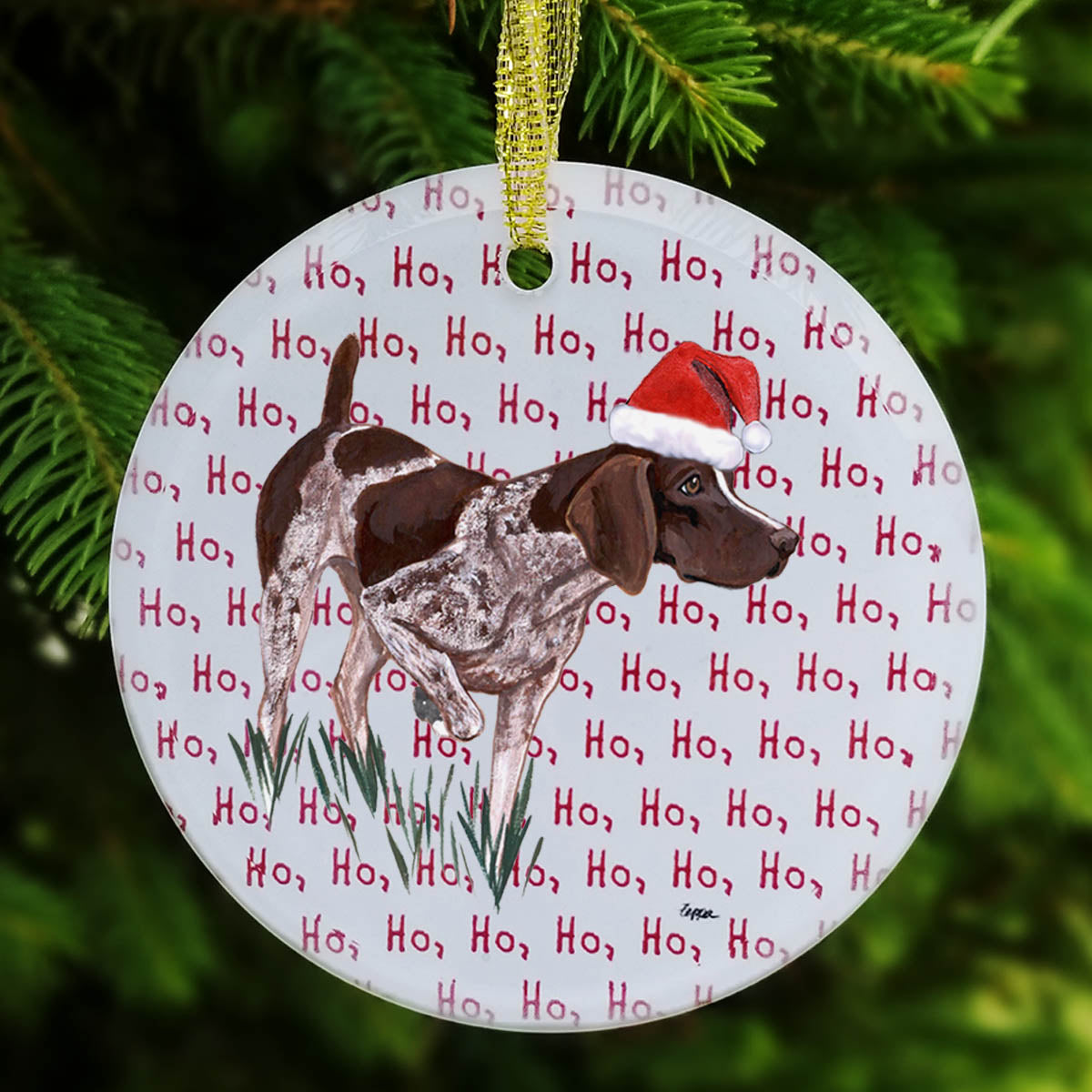 German Shorthair Pointer Christmas Ornament