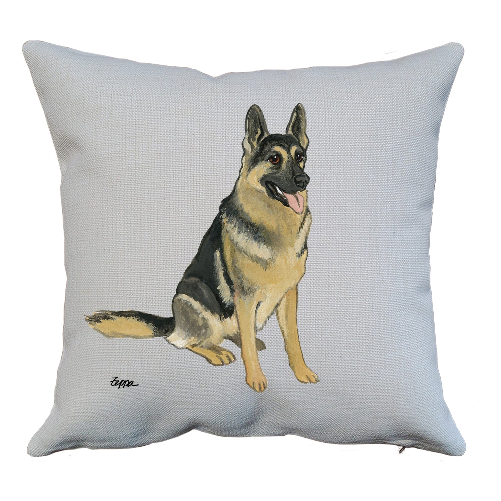 Sitting German Shepherd Throw Pillow