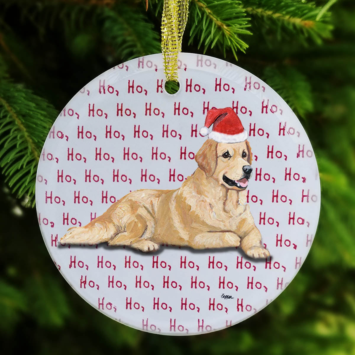 Golden Retriever Christmas Ornament