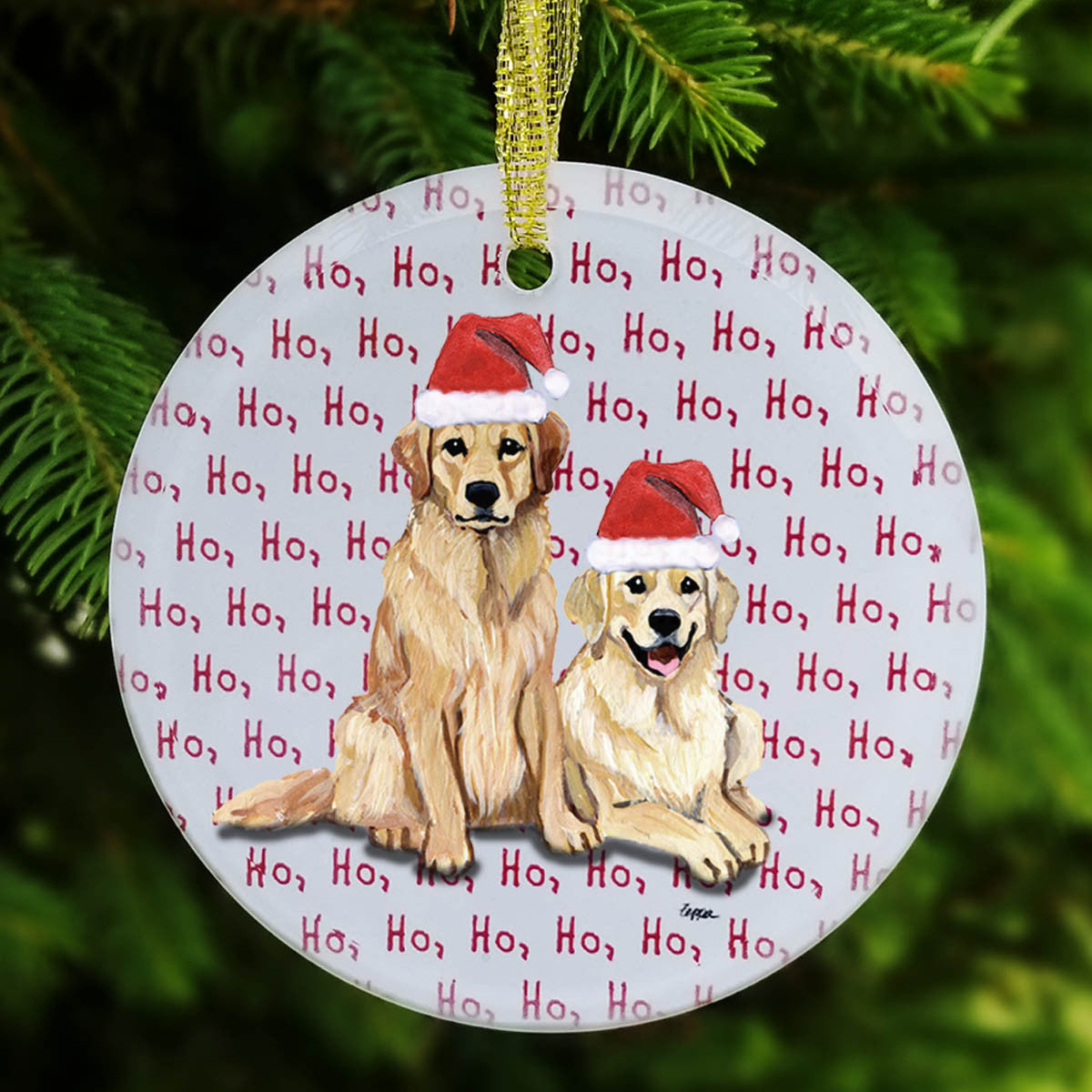 Golden Retriever Christmas Ornament