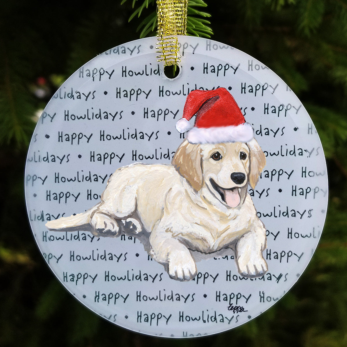 Golden Retriever Christmas Ornament