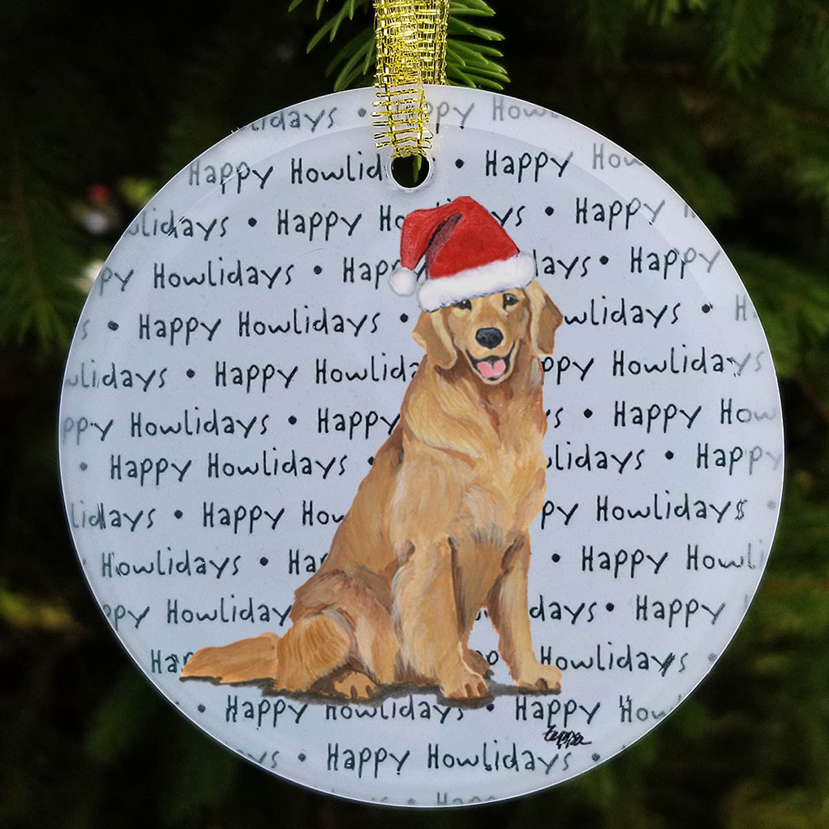 Golden Retriever Christmas Ornament