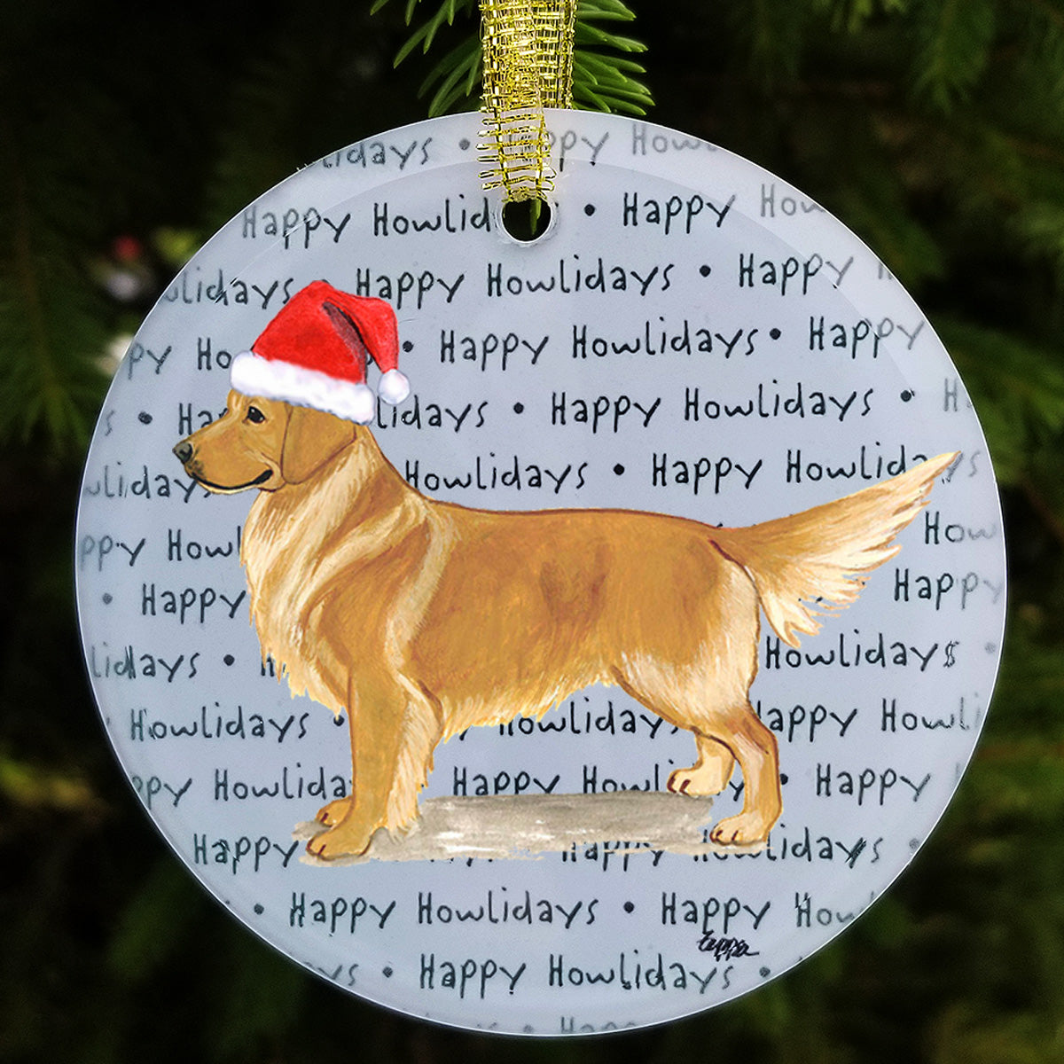 Golden Retriever Christmas Ornament
