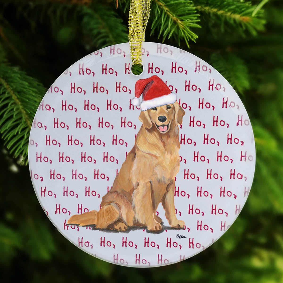 Golden Retriever Christmas Ornament
