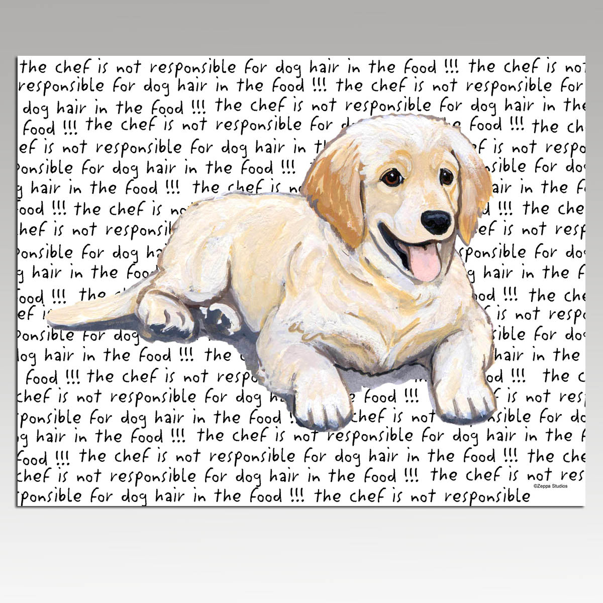 Golden Retriever Message Cutting Board