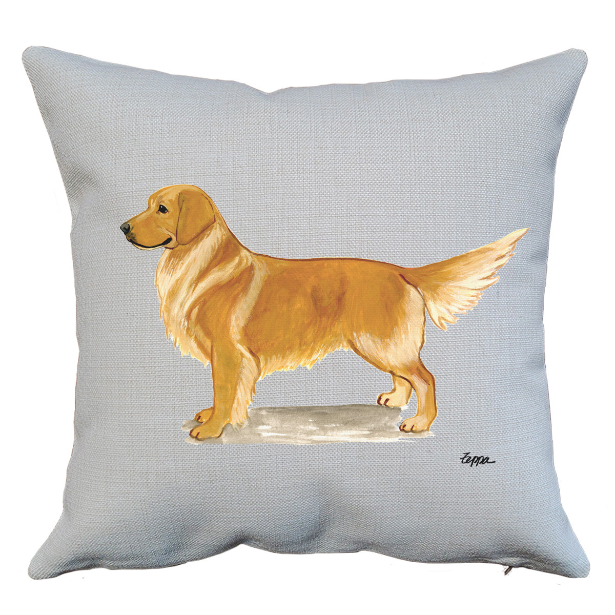 Standing Golden Retriever Throw Pillow