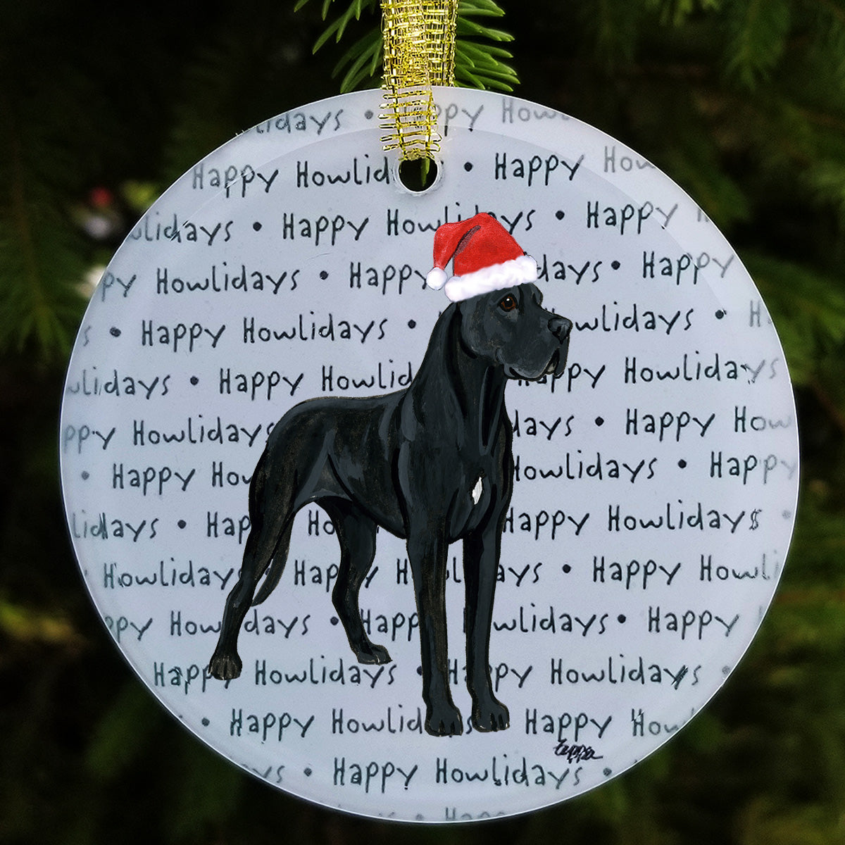 Great Dane Christmas Ornament