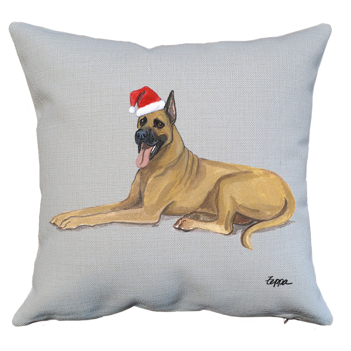 Great Dane Santa Pillow