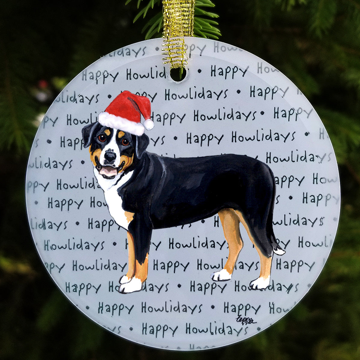 Greater Swiss Mountain Dog Christmas Ornament