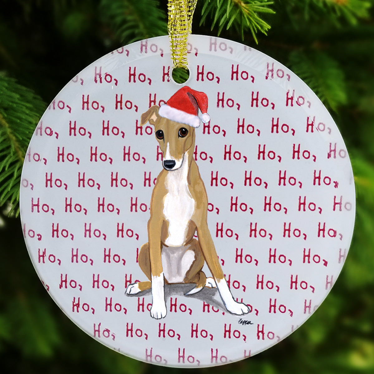 Greyhound Christmas Ornament