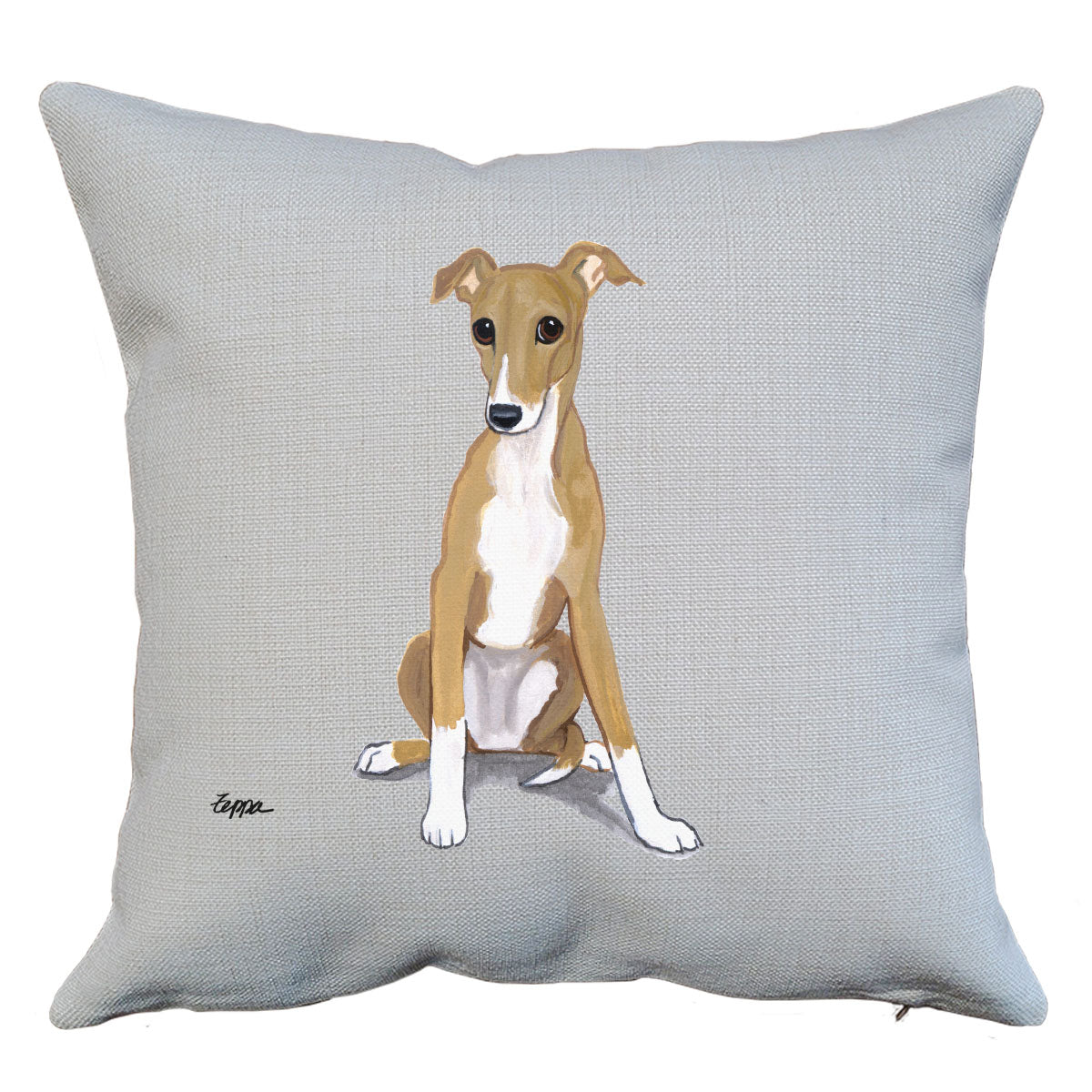 Greyhound Puppy Throw Pillow