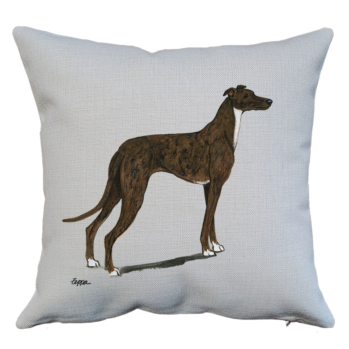 Standing Greyhound Throw Pillow