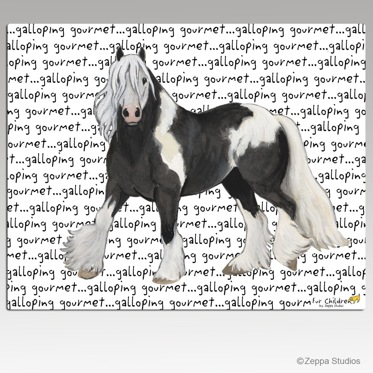 Gypsy Vanner Tempered Glass Cutting Board