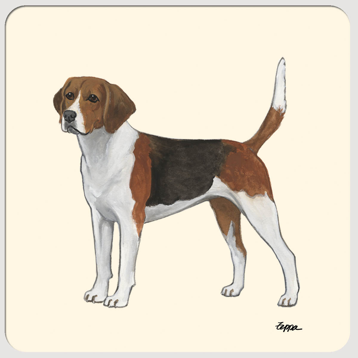 Harrier on beige poly/rubber coasters