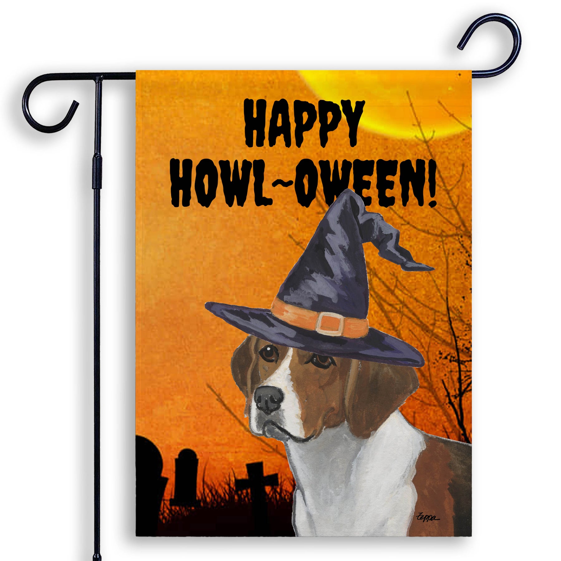 Harrier Happy Halloween Garden Flag