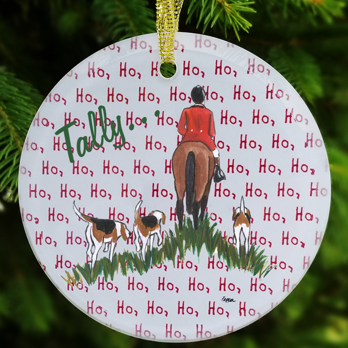 Fox Hunt Christmas Ornaments