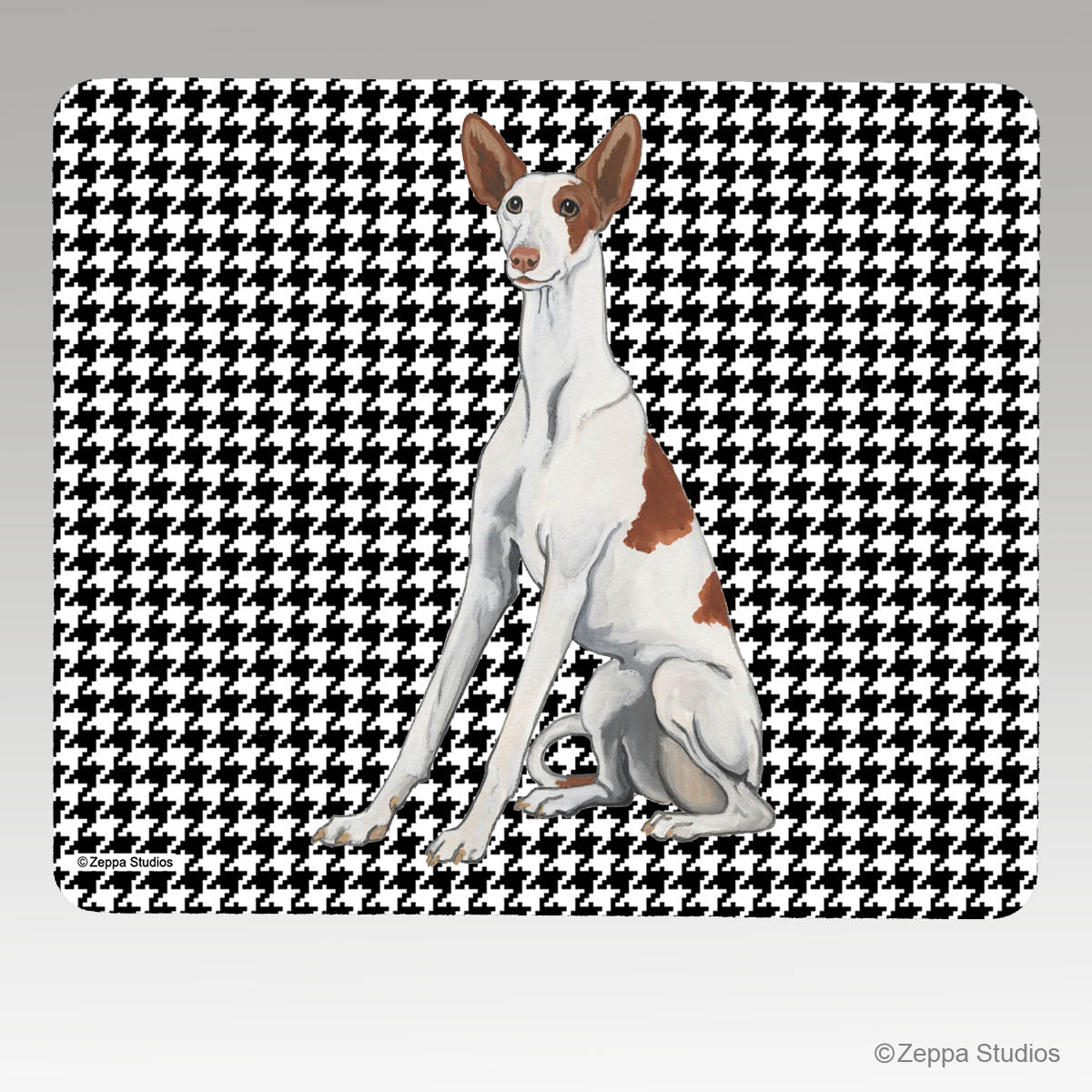 Ibizan Hound Houndstooth Mousepad