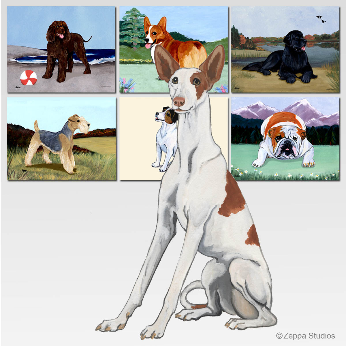 Ibizan Hound Scenic Mousepads