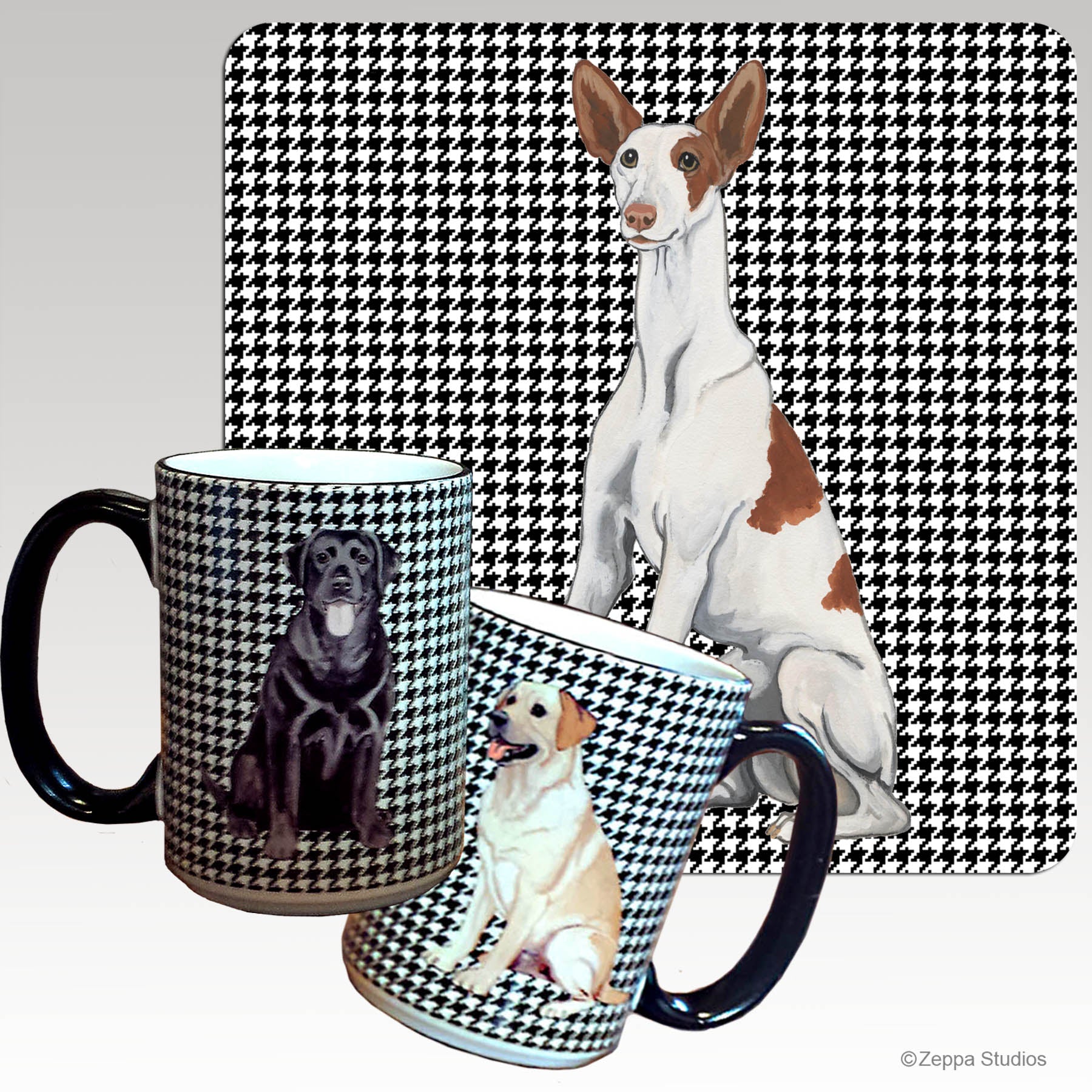 Ibizan Hound Houndstooth Mug