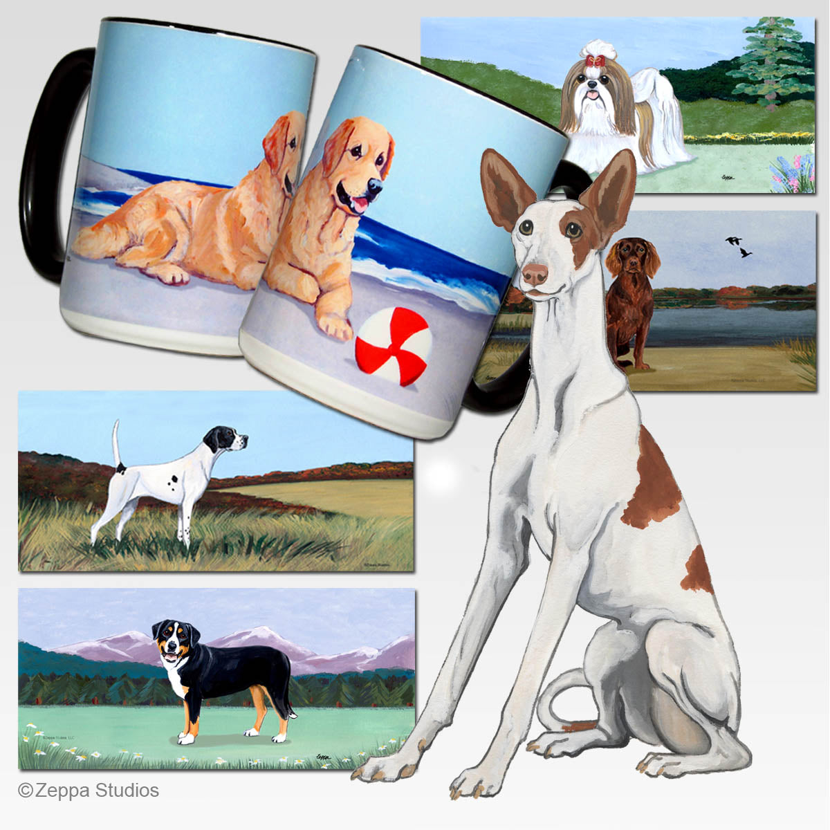 Ibizan Hound Scenic Mugs