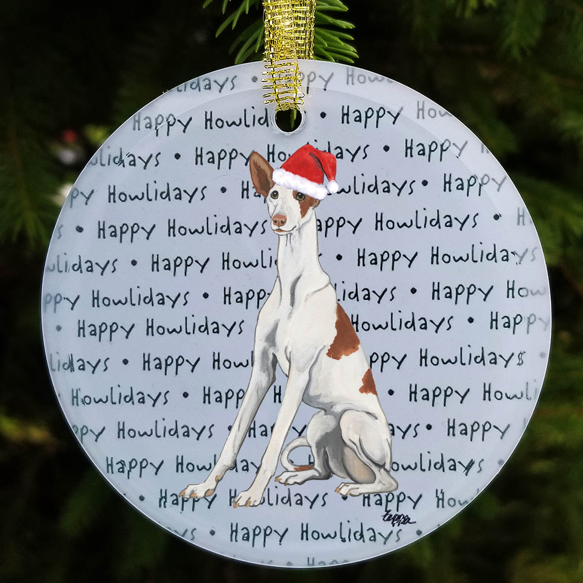 Ibizan Hound Christmas Ornament