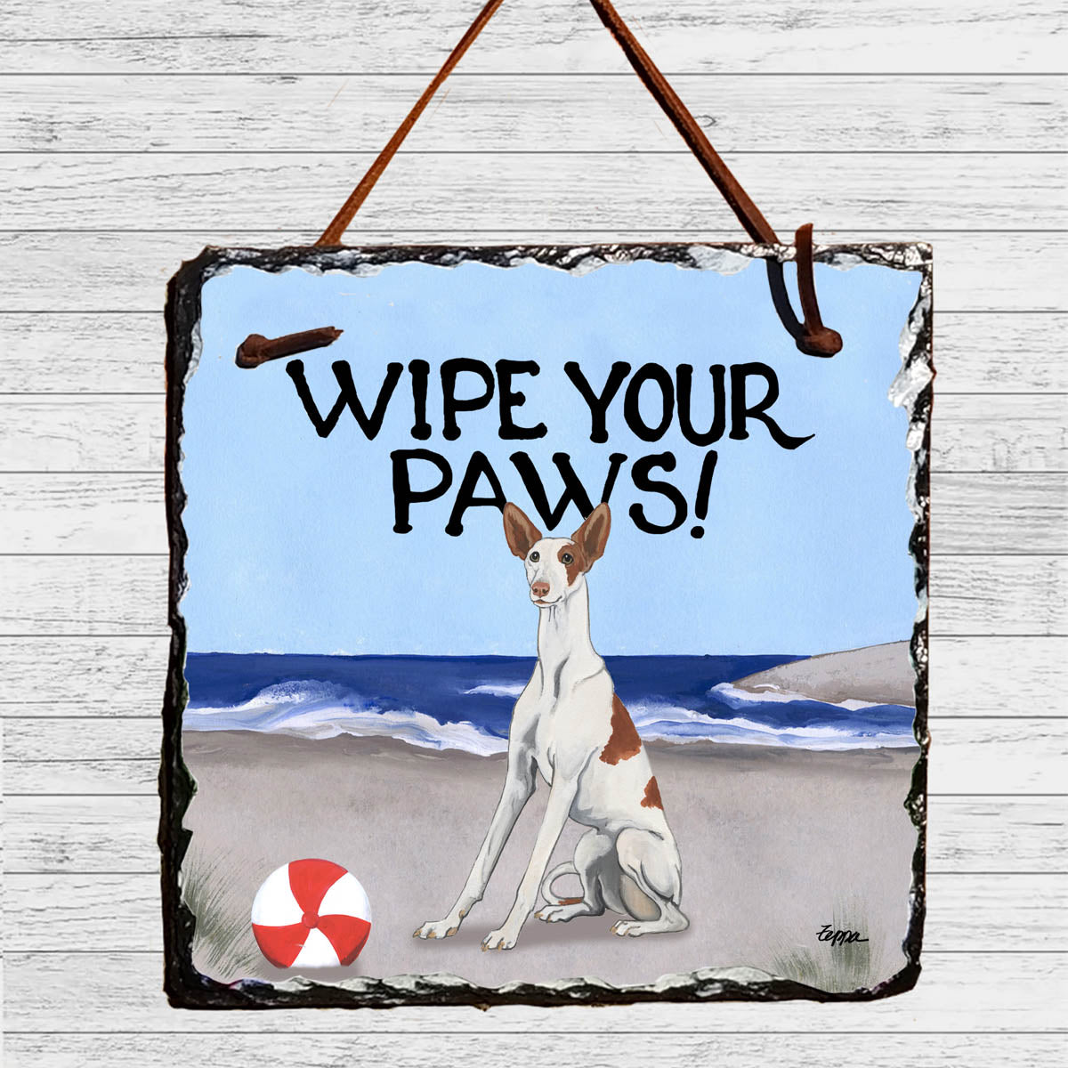 Ibizan Hound Wipe Your Paws Sign