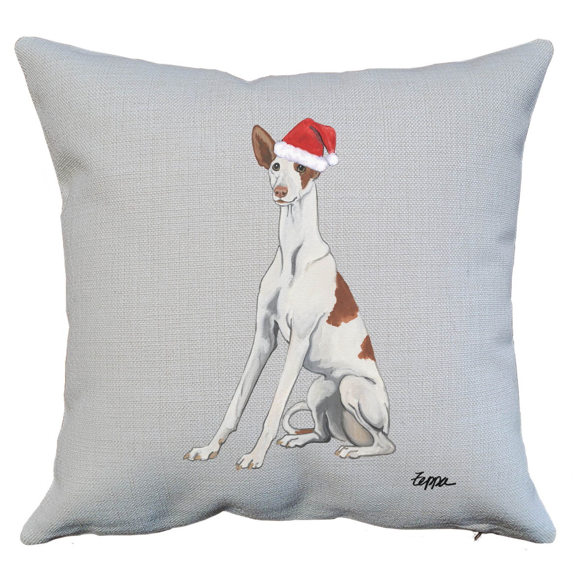 Ibizan Hound Santa Pillow