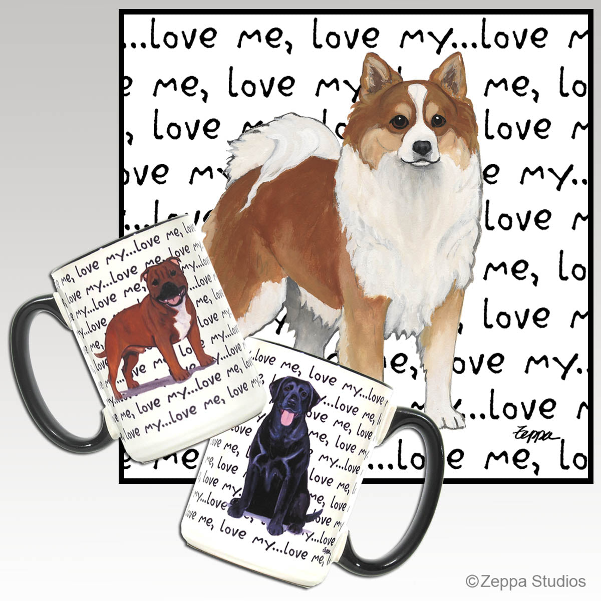 Icelandic Sheepdog Love Me Mugs