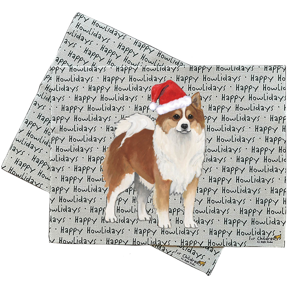 Icelandic Sheepdog Happy Howlidays Placemats