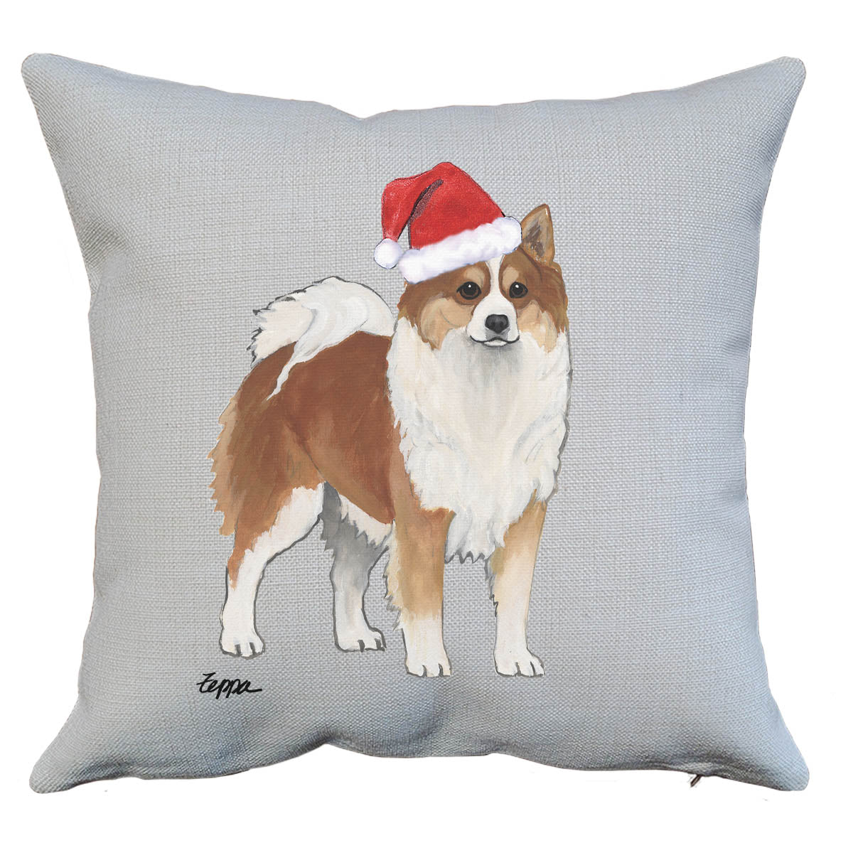 Icelandic Sheepdog Santa Pillow