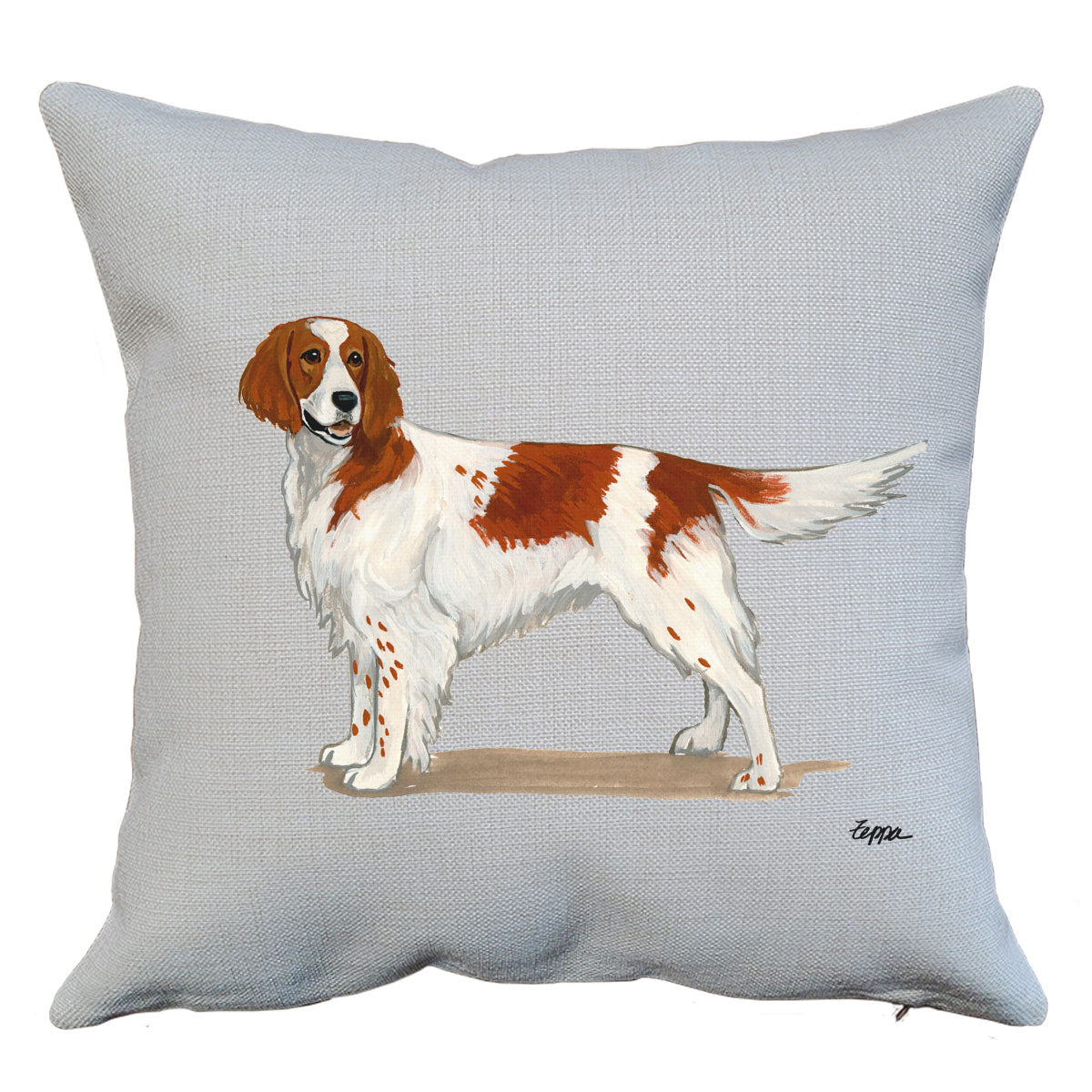 Irish Red and White Setter Throw Pillow