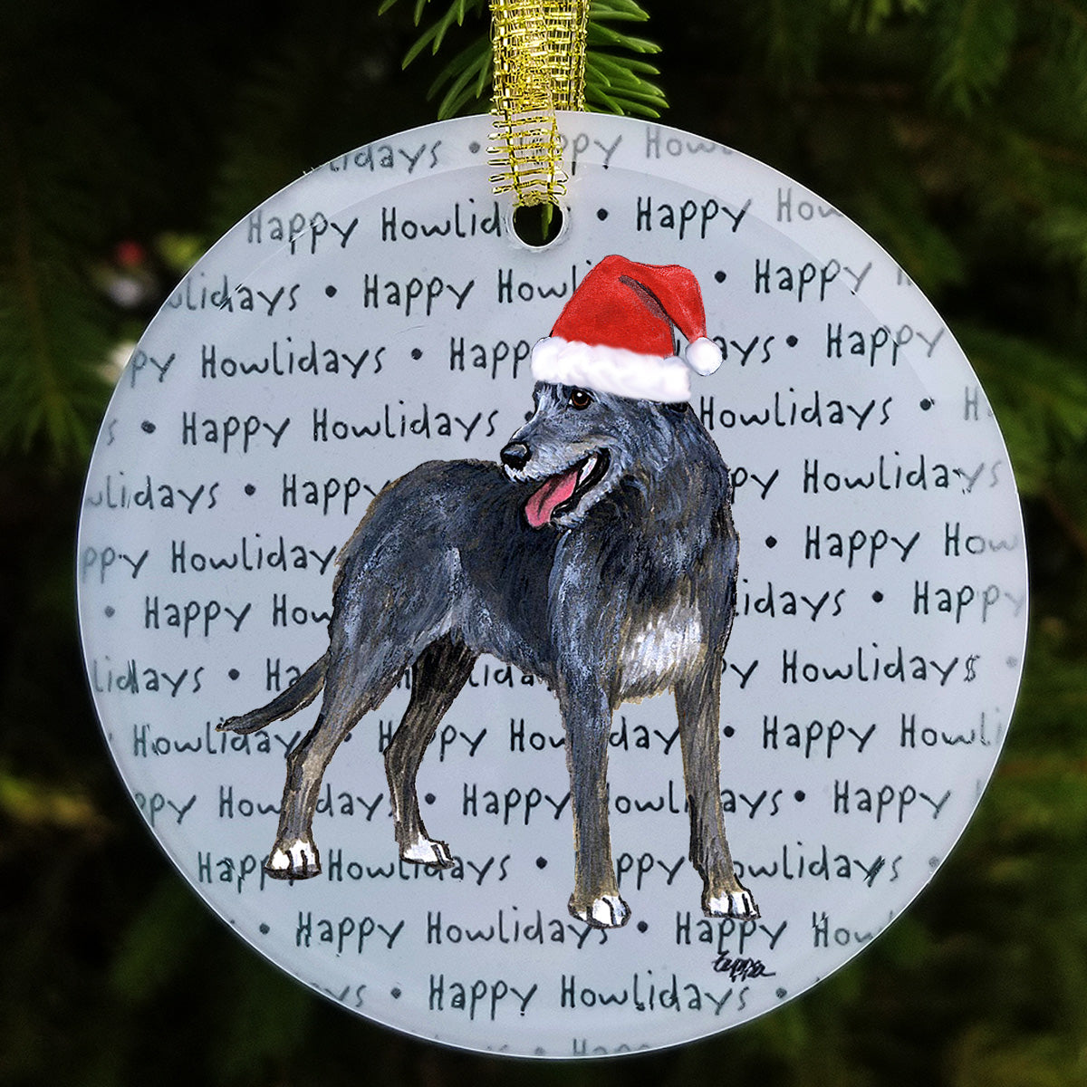 Irish Wolfhound Christmas Ornaments