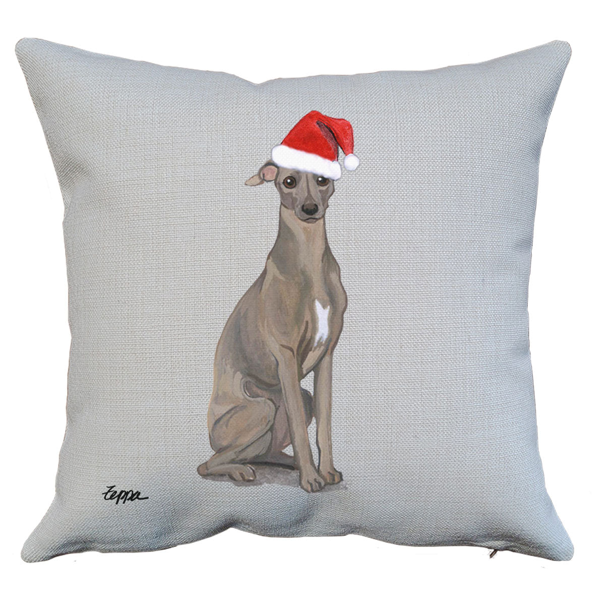 Italian Greyhound Santa Pillow