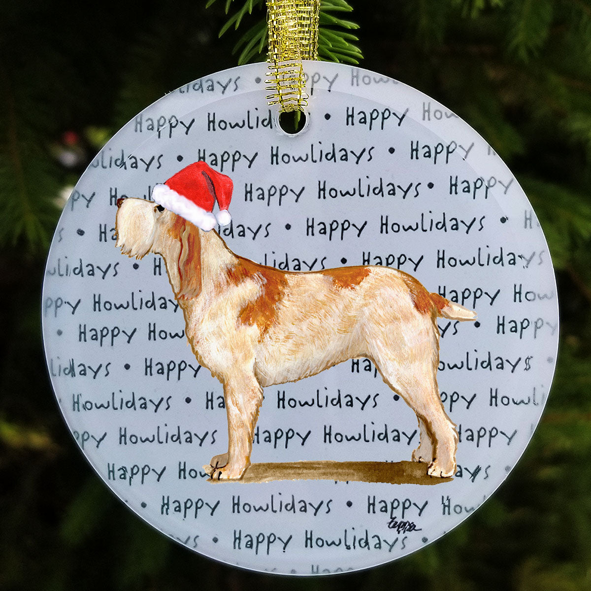 Italian Spinone Christmas Ornaments