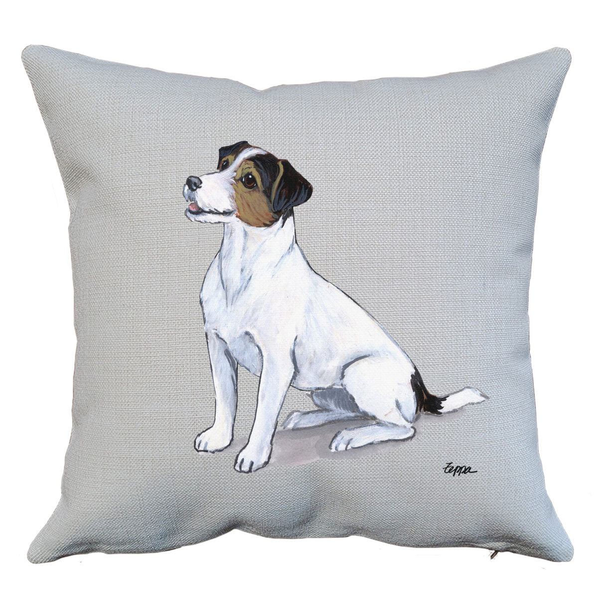 Tri Color Russel Terrier Throw Pillow