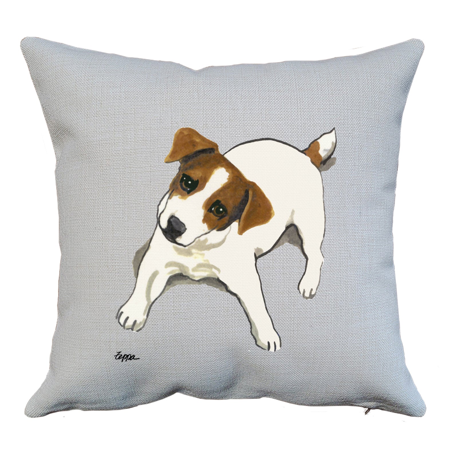 Jack Russell Terrier Lying Down Throw Pillow