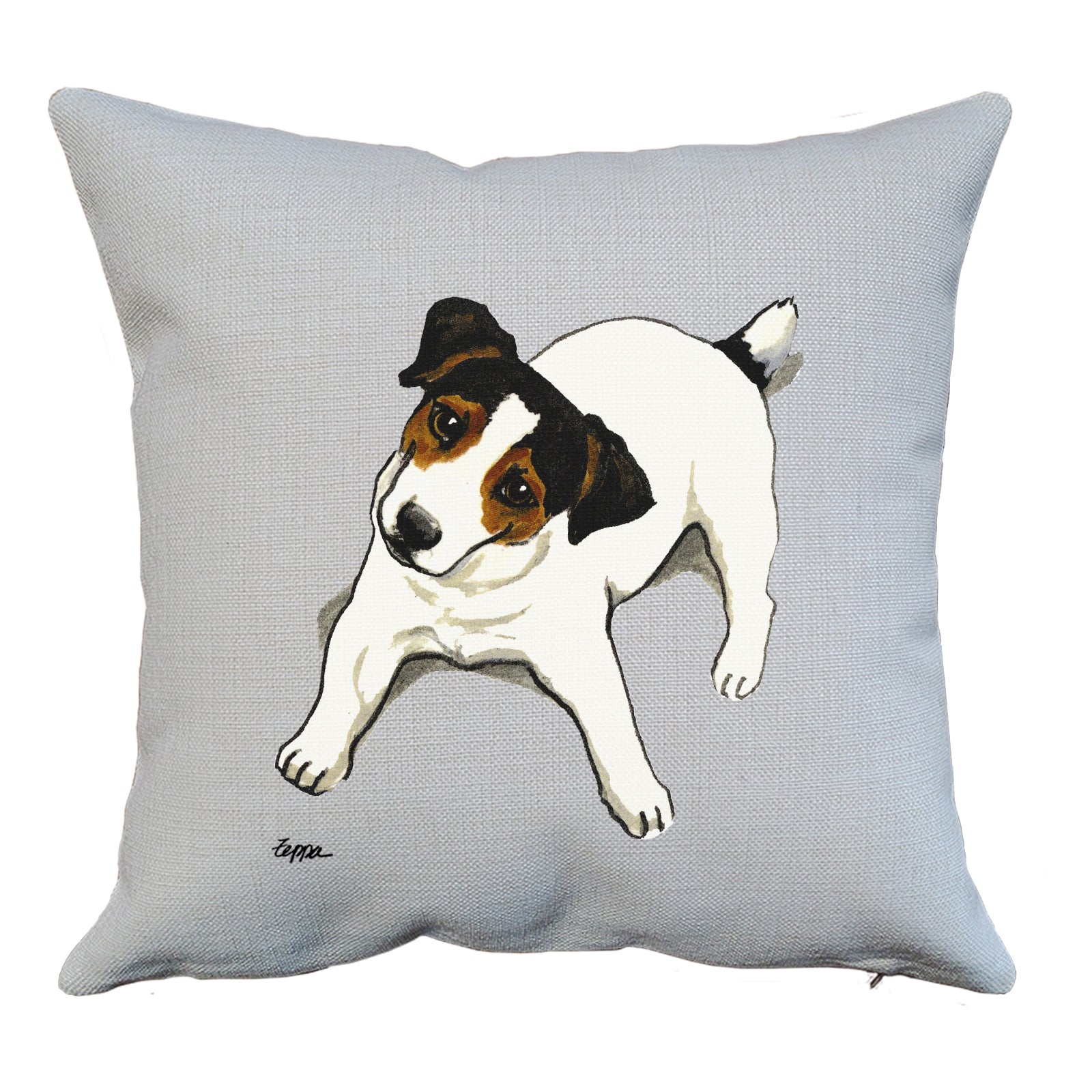 Tri Color Jack Russell Terrier Throw Pillow