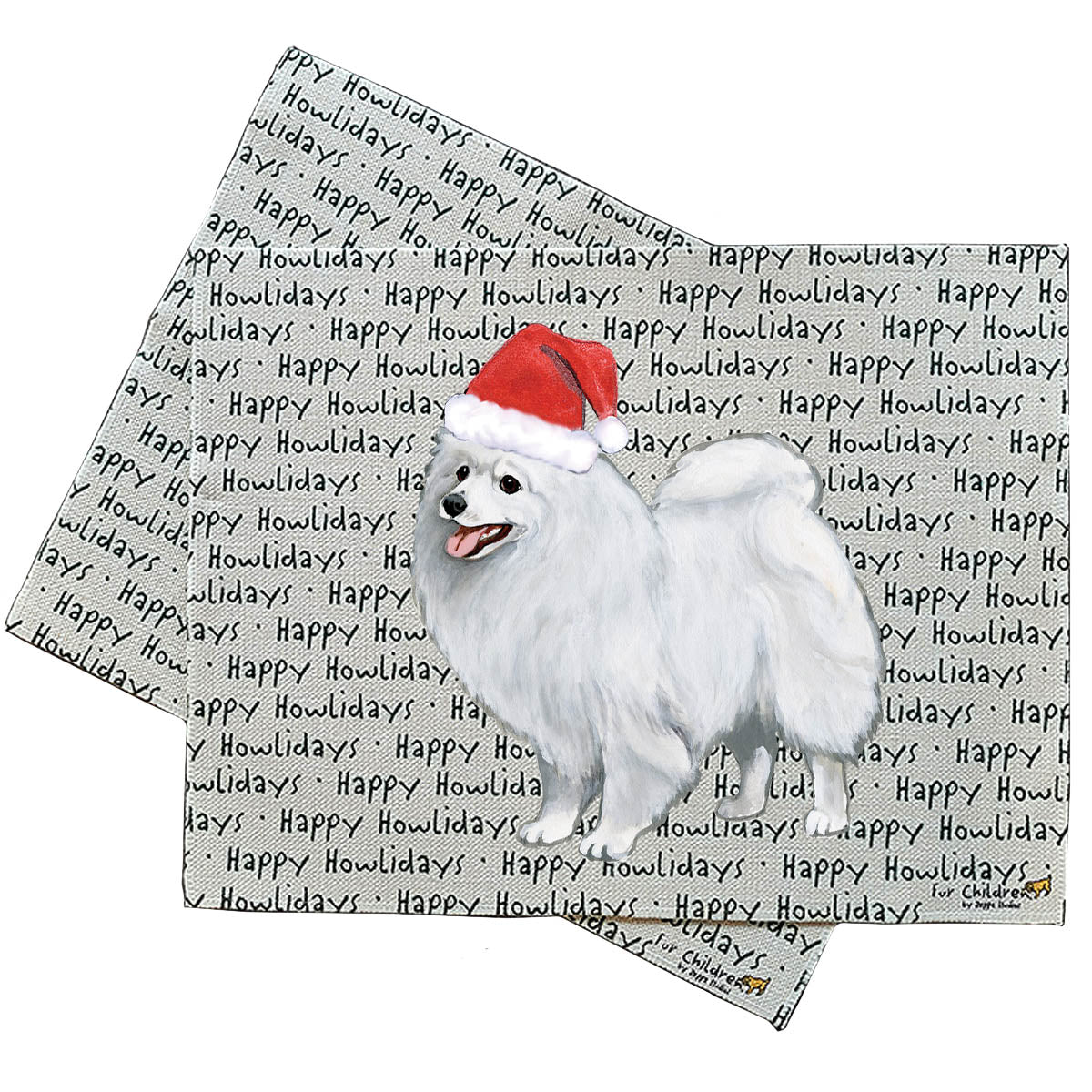 japanese spitz howliday placemats