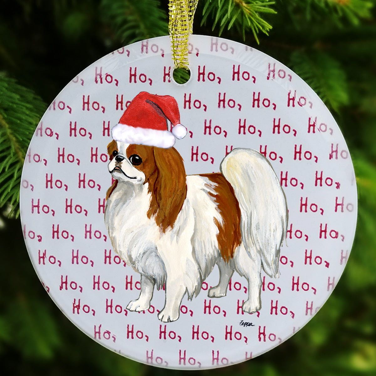 Japanese Chin Christmas Ornaments