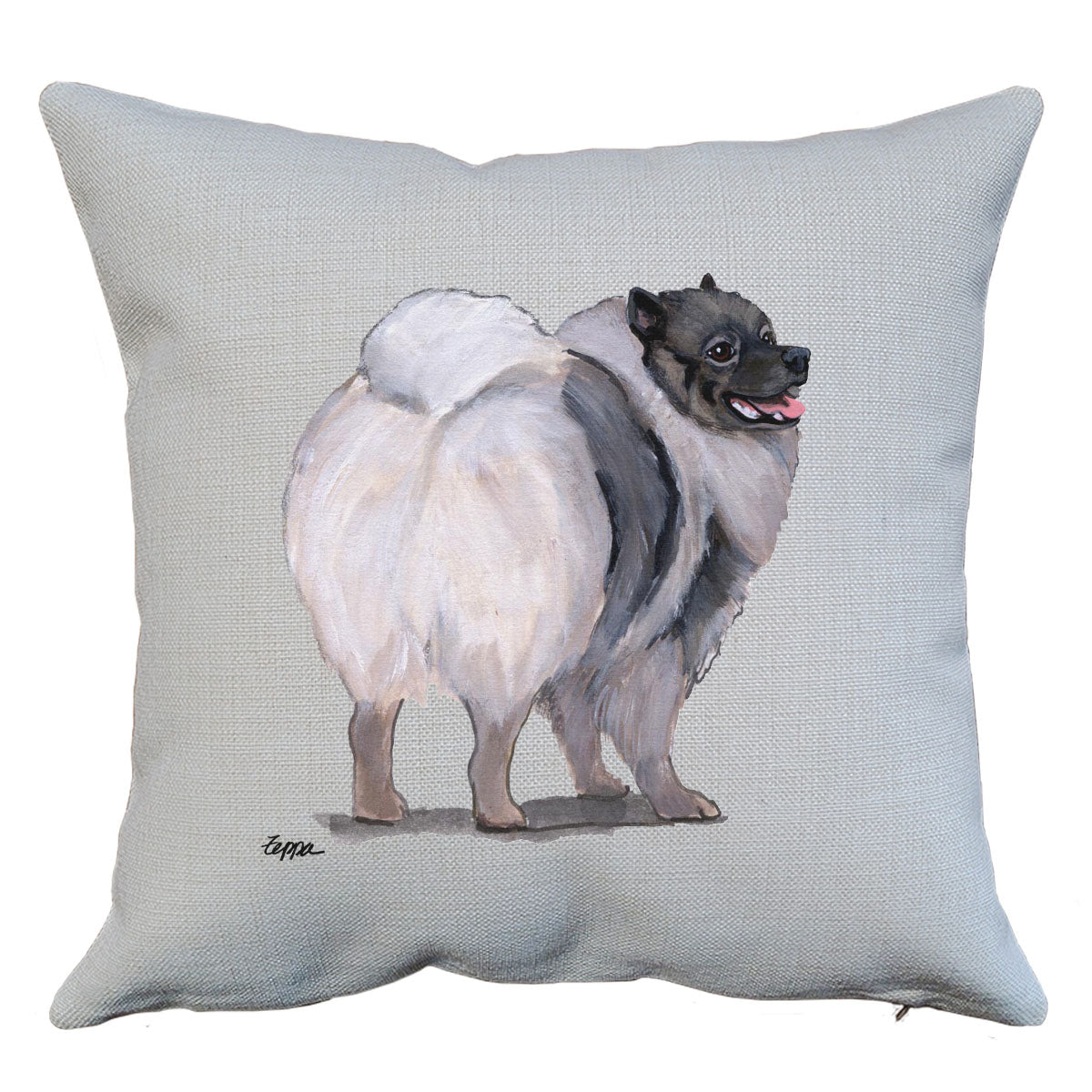 Keeshond Throw Pillow