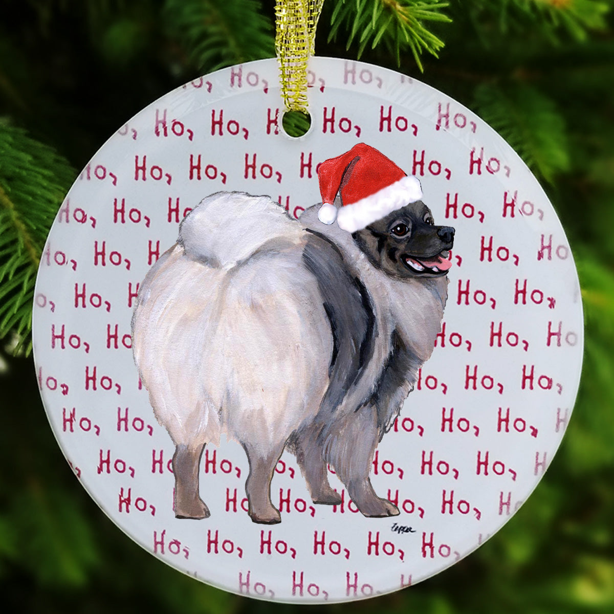 Keeshond Christmas Ornaments